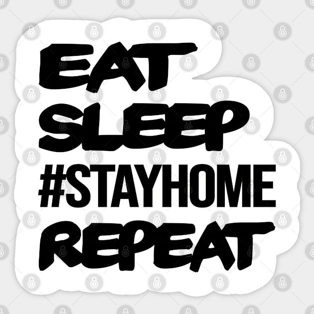 Stay Home Corona Virus Quarantine Home Office Covid-19 Sticker by Kuehni